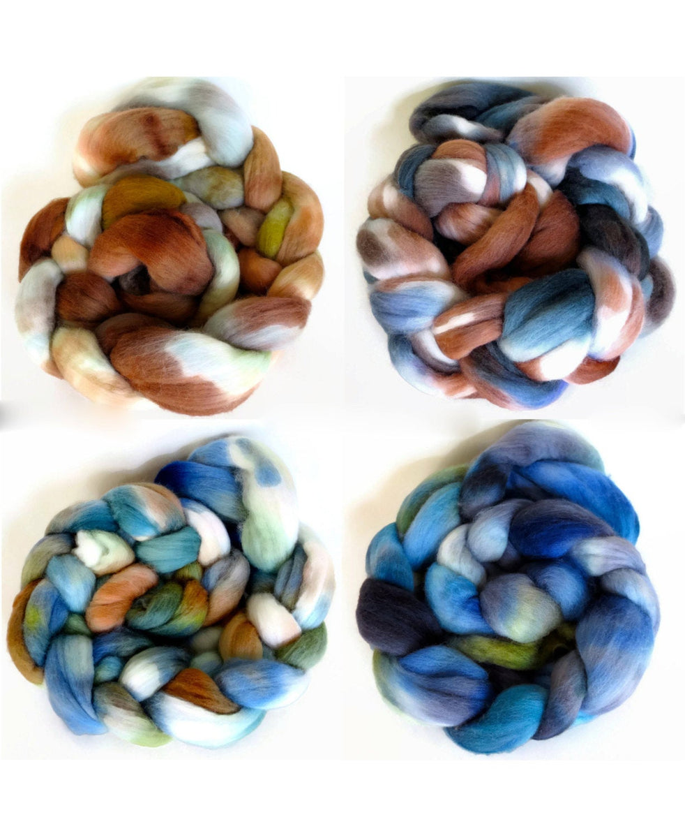 17Colors Wool Yarn Roving Fibre Hand Spinningss DIY Craft for