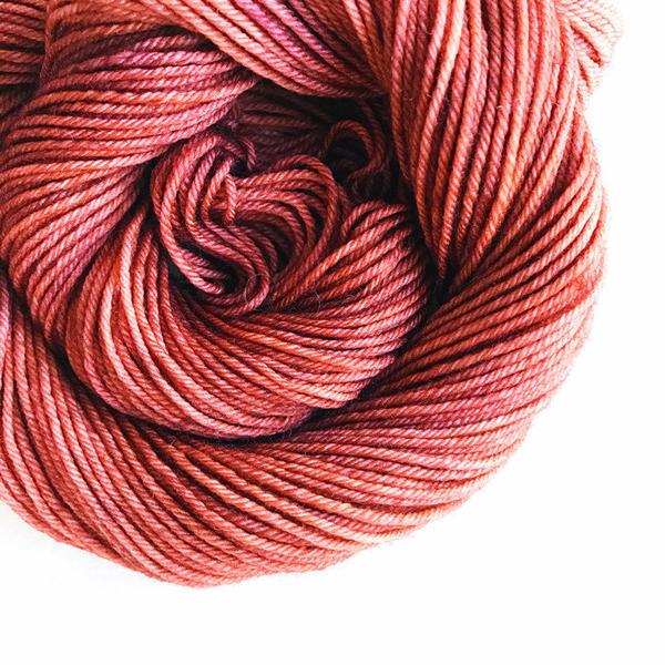 SO RUSTED hand dyed yarn rich reddish rust brown semi-solid 20 bases ...