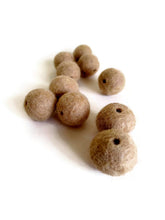 Load image into Gallery viewer, BEIGE SAND felt beads - 10 pack